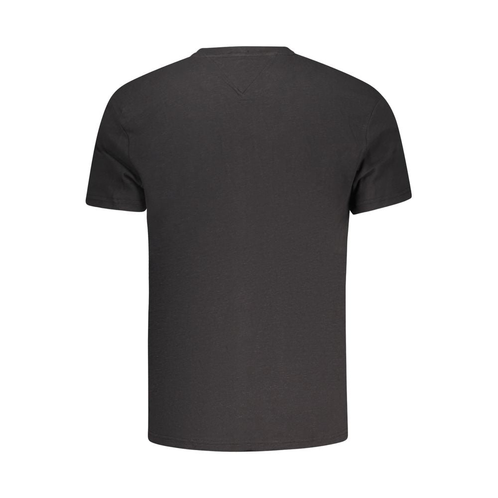 Black Cotton Men T-Shirt