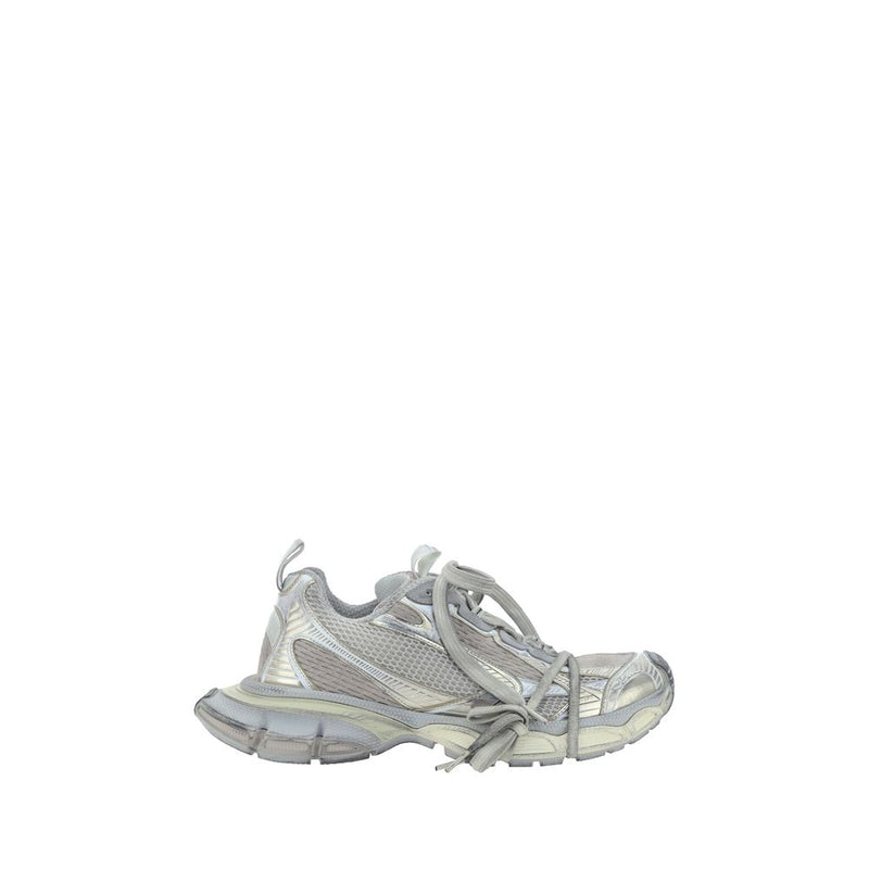 Gray Polyester Athletic Sneakers
