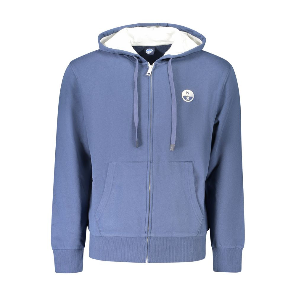 Blue Cotton Men Sweater