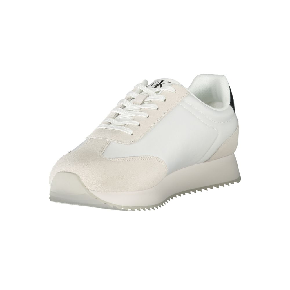 White Polyester Sneaker