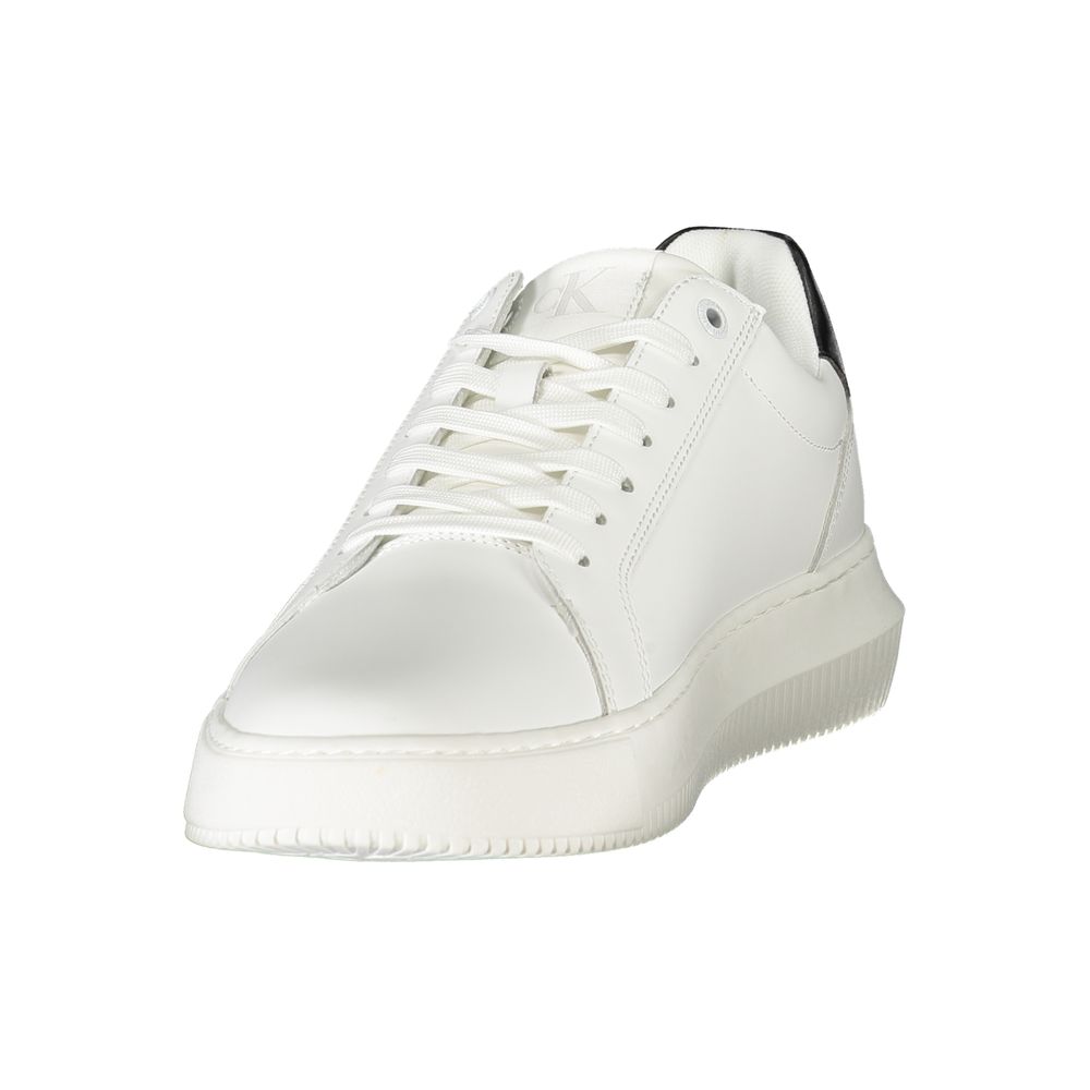 White Polyester Sneaker