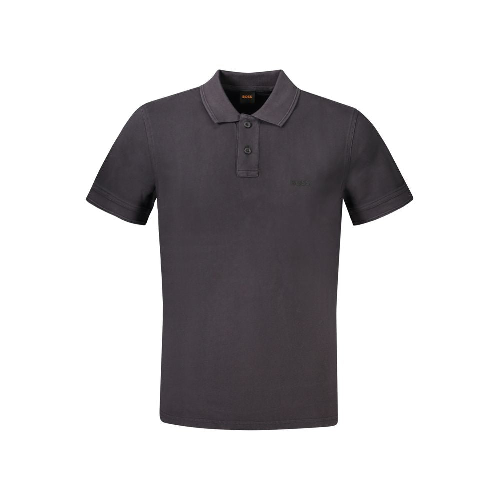 Sort bomuldspoloshirt