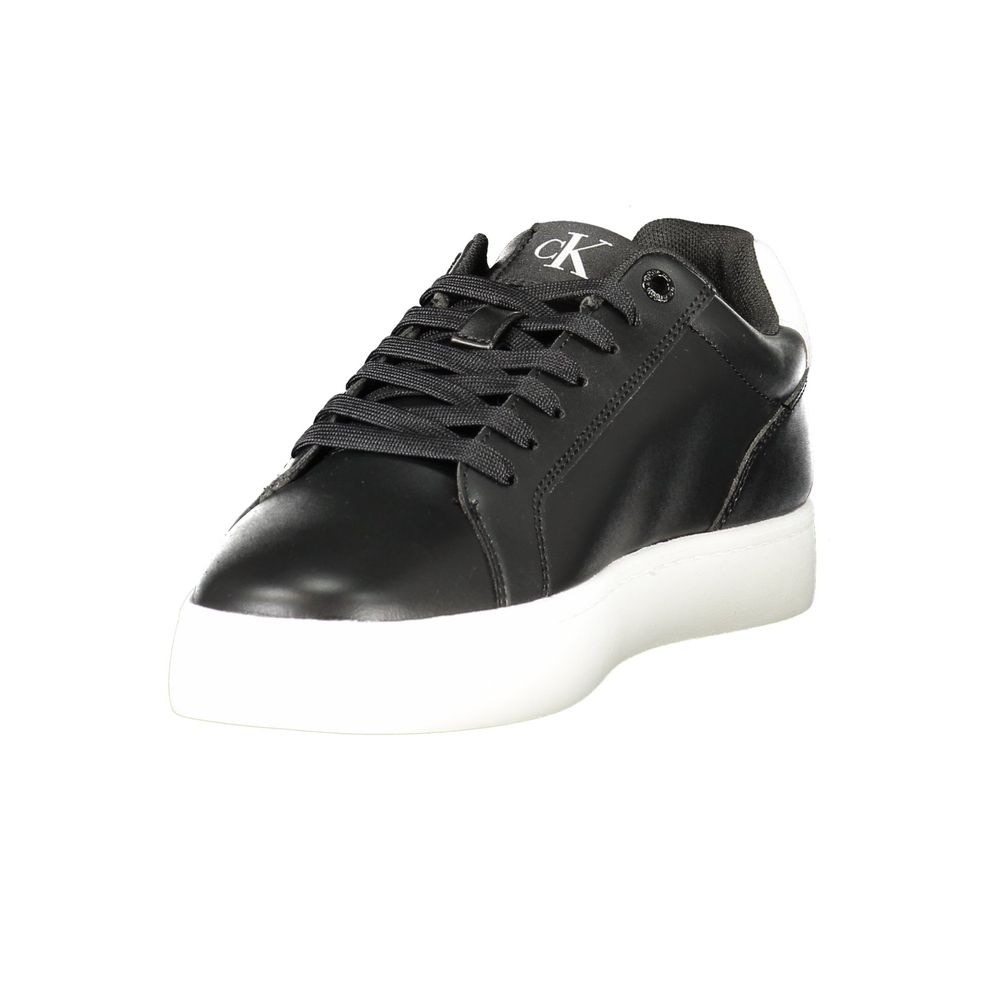 Black Polyester Sneaker
