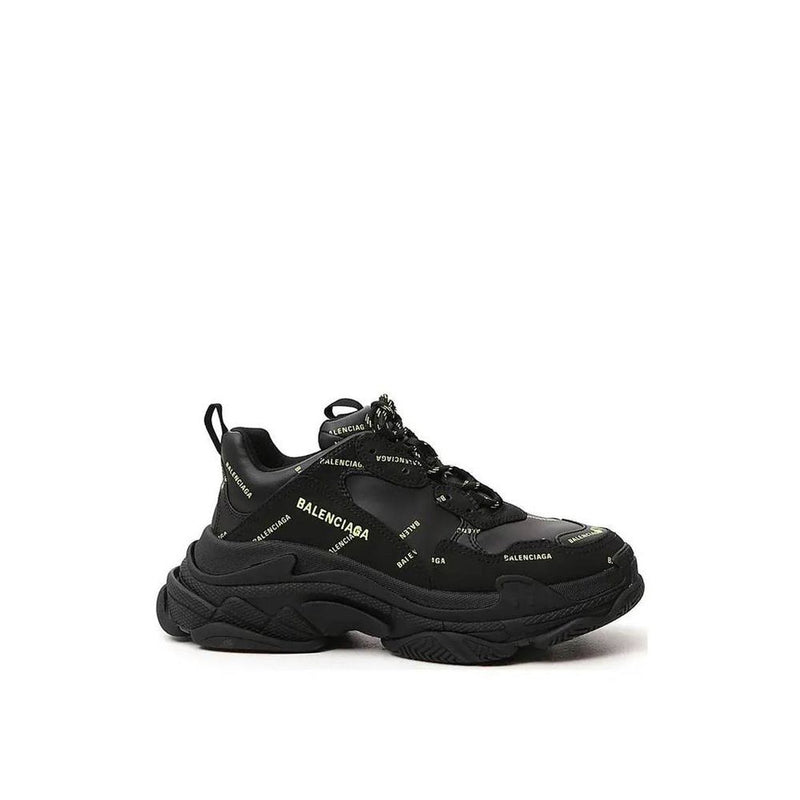 Black Calfskin Chunky Sneakers