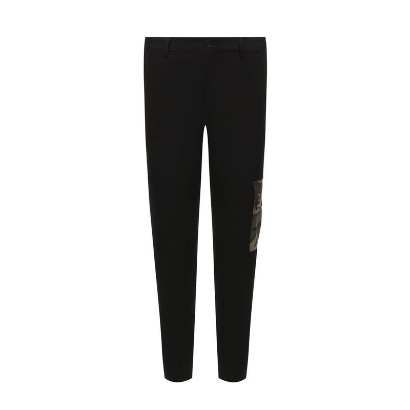 Black Cotton Cargo Pants