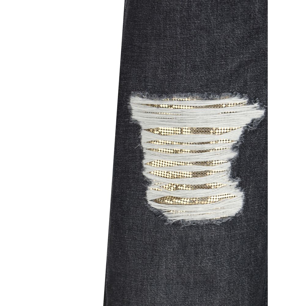 Jeans med udskæringsdetaljer
