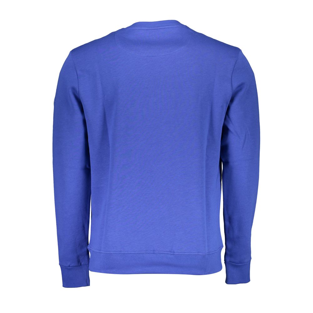Blue Cotton Men Sweatshirt