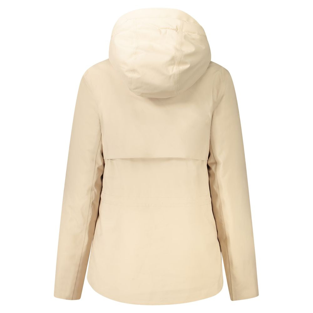Beige Polyester Jackets & Coat