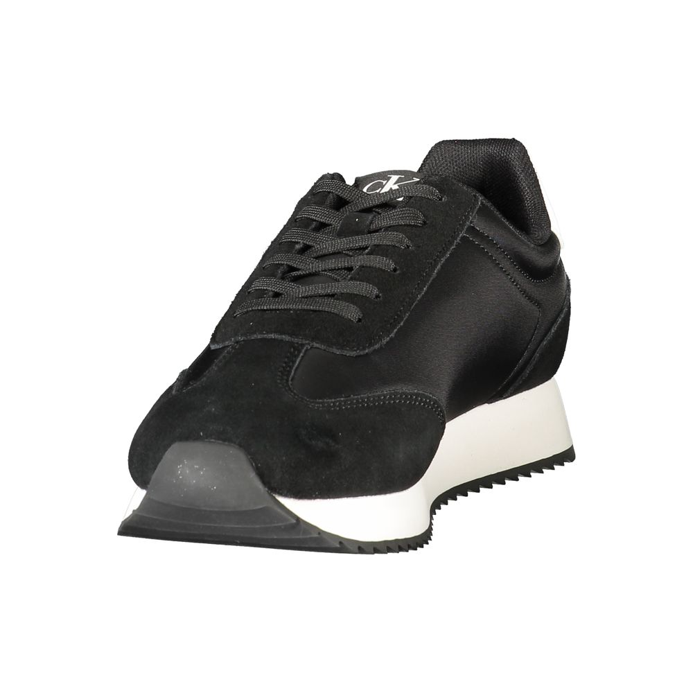 Black Polyester Sneaker