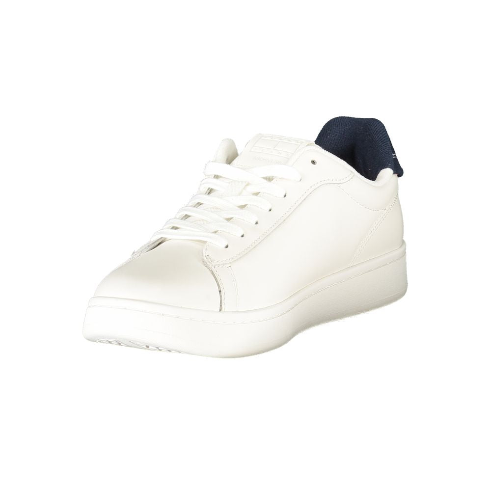 White Polyester Sneaker