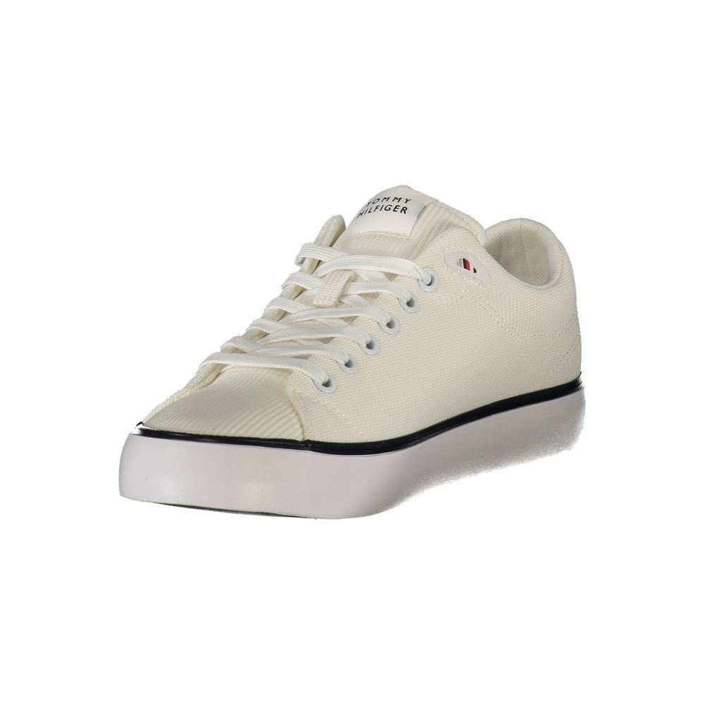 White Polyester Sneaker