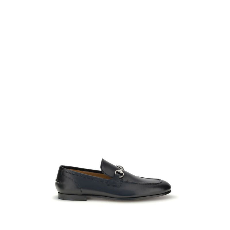 Black Calf Leather Bos Taurus Slip-On Loafers