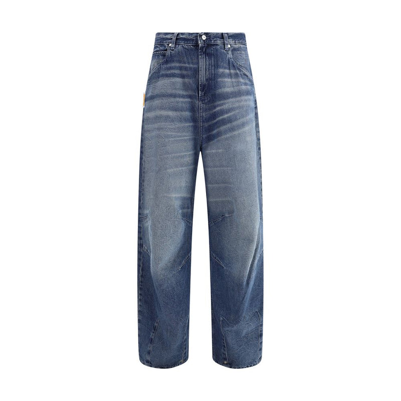 Blue Cotton Relaxed Fit Jeans