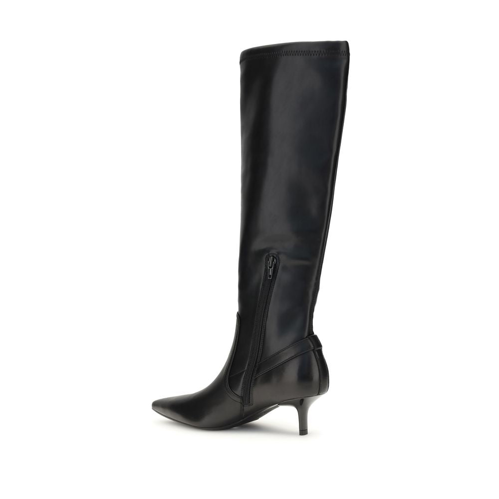 Black Goatskin Ankle Boots