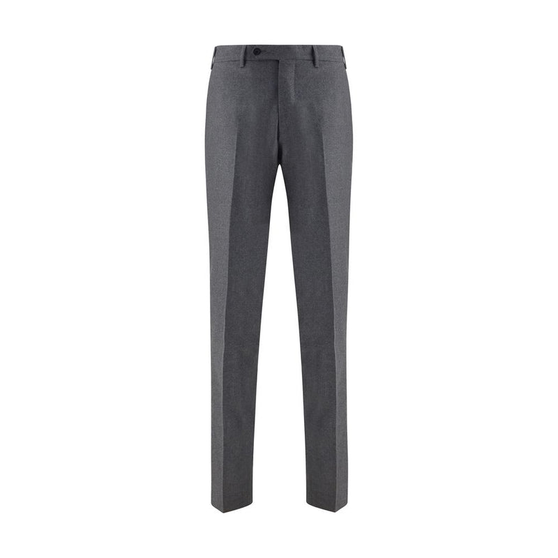 Gray Fleece Wool Dress Pants