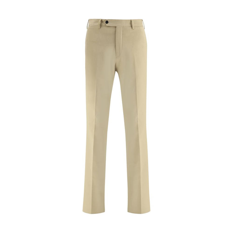 Beige Cotton Chino Pants