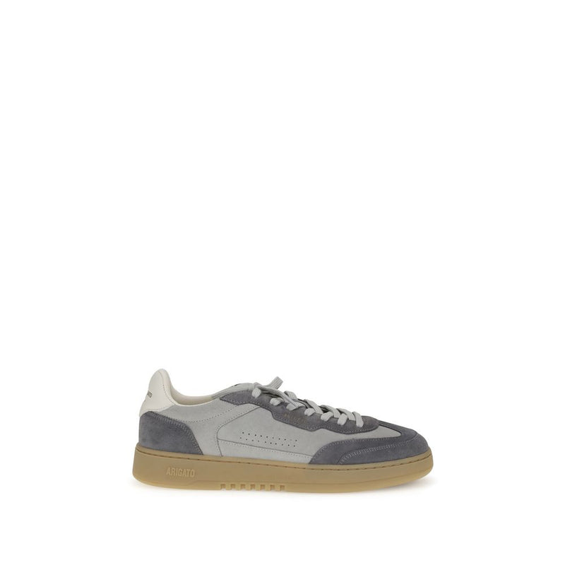 Gray Leather Low Top Sneakers