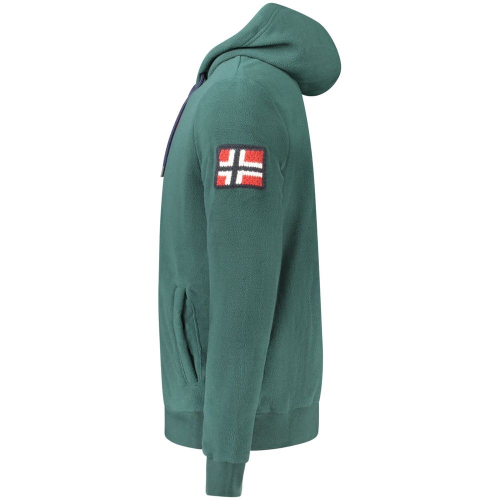Green Polyester Men Sweater