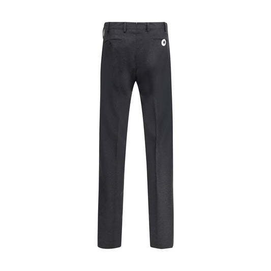 Gray Fleece Wool Dress Pants