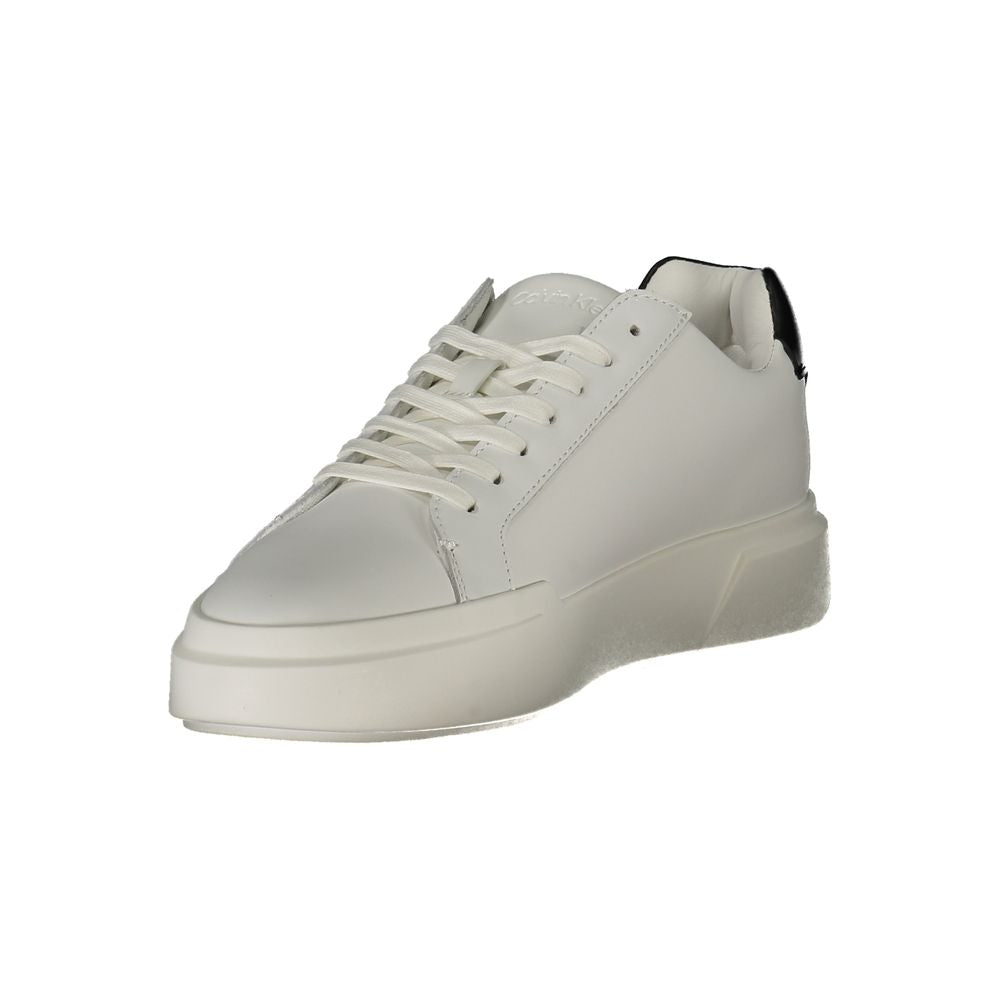 White Polyester Sneaker
