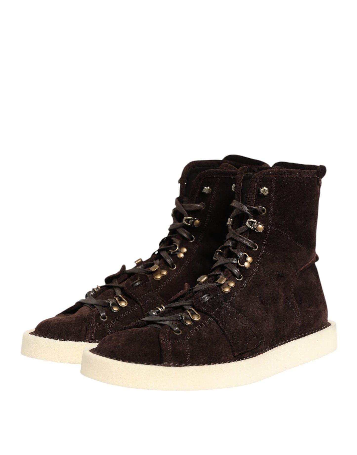 Brown Suede Lace Up Ankle Short Boots Shoes