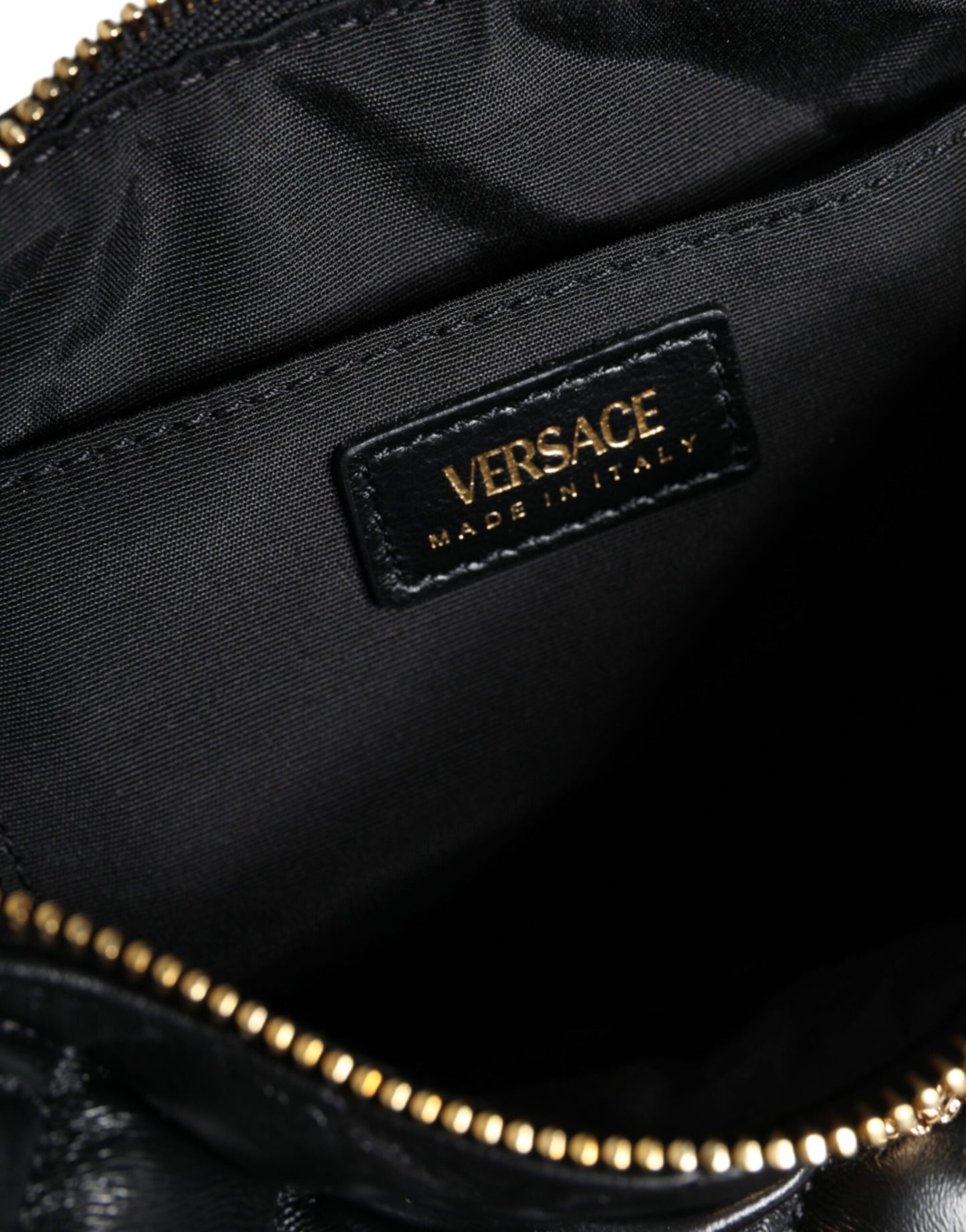 Black Mini Quilted Lambskin Leather Crossbody Sling Borse Bag