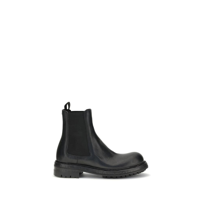 Black Calf Leather Bos Taurus Chelsea Boots