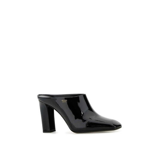 Black Calfskin Mules