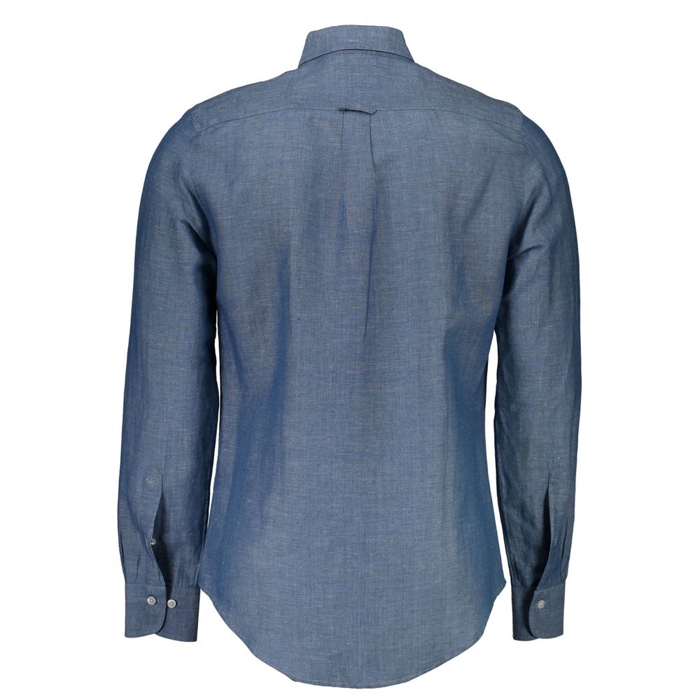 Blue Linen Men's Shirt