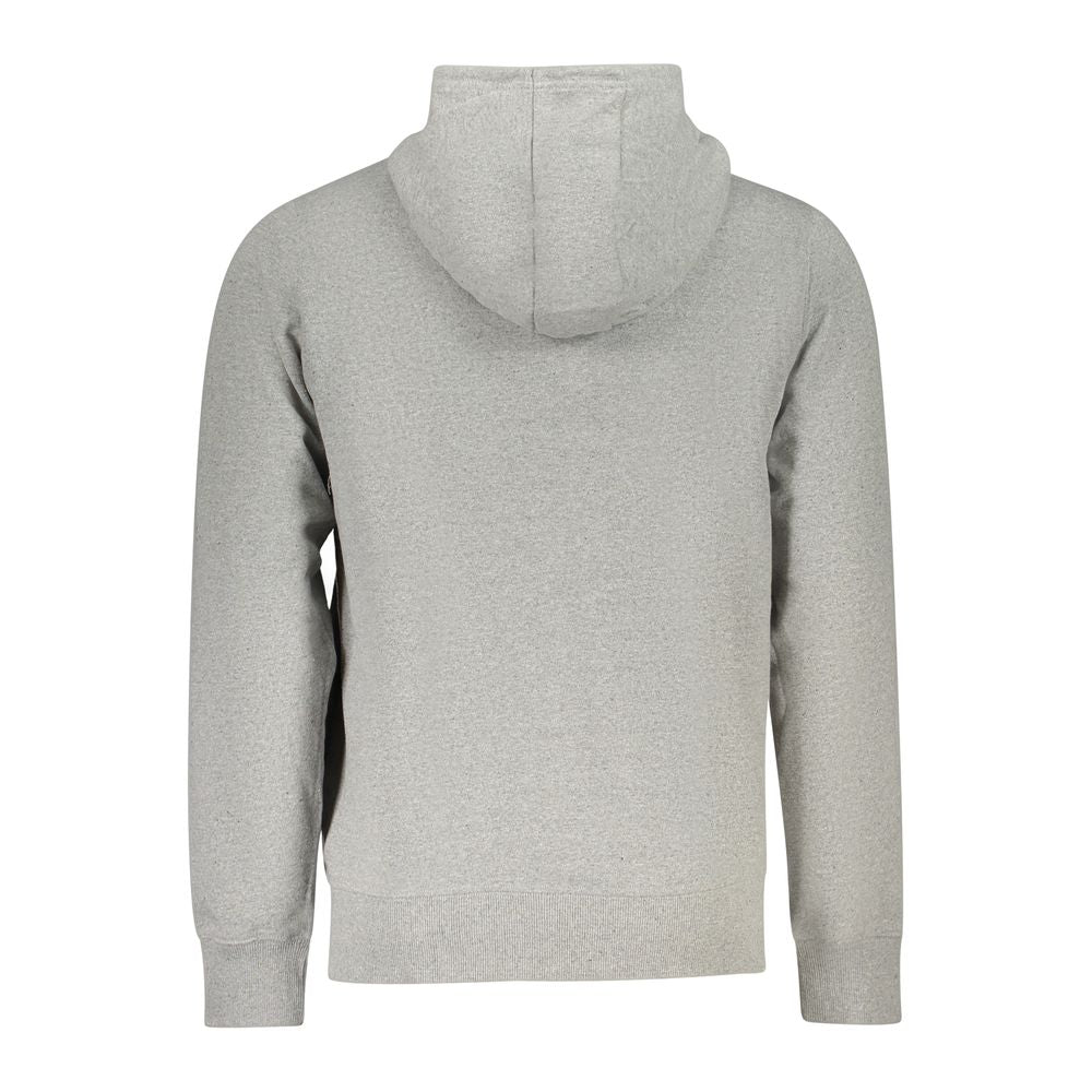 Gray Cotton Men Hoodie