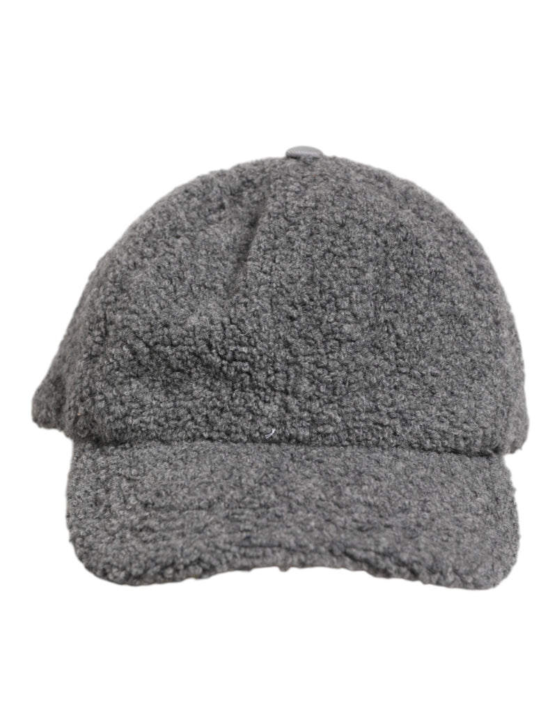 Gray Wool Fleece Rapper Men Baseball Capello Hat