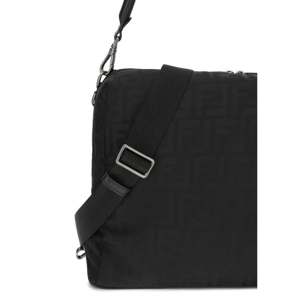 Black Polyamide Shoulder Bag