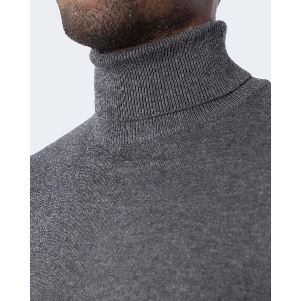 Gray Cotton Turtleneck