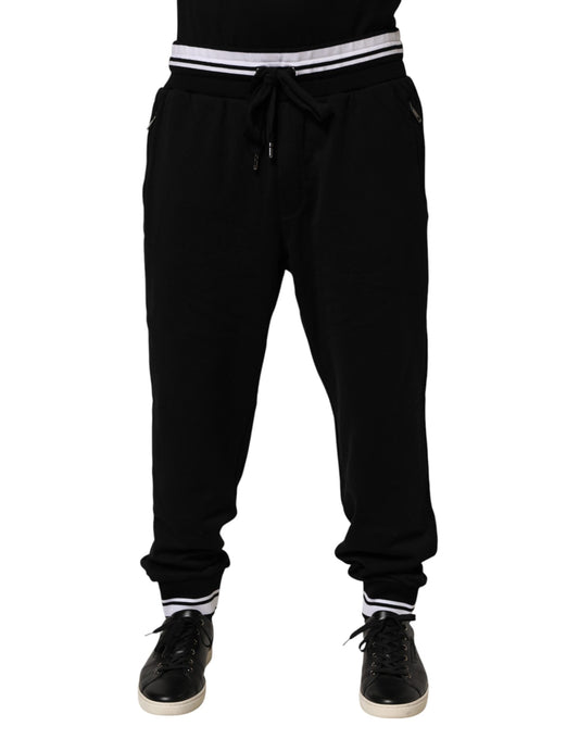 Black Cotton Sacred-Heart Men Jogger Pants