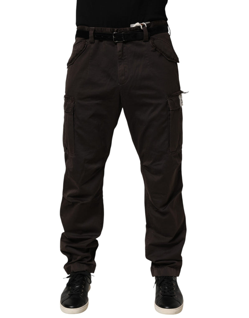 Brown Re- Edition Cotton Men Cargo Pants