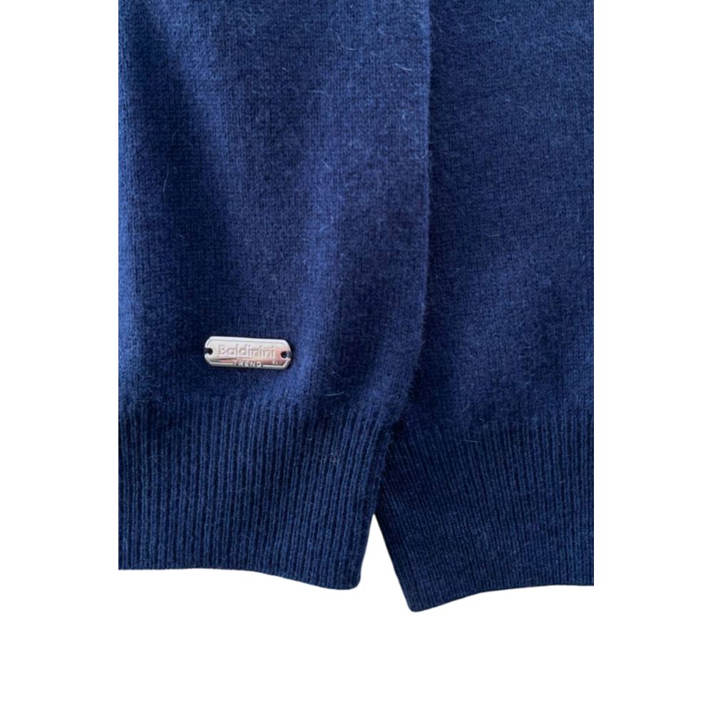 Blue Cashmere Men Sweater