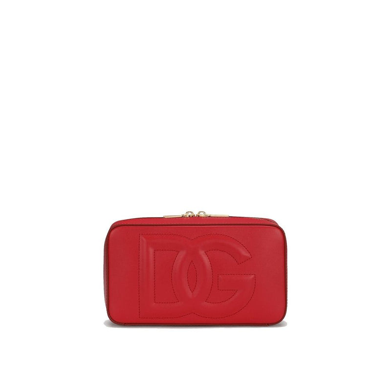 Red Calfskin Crossbody Bag