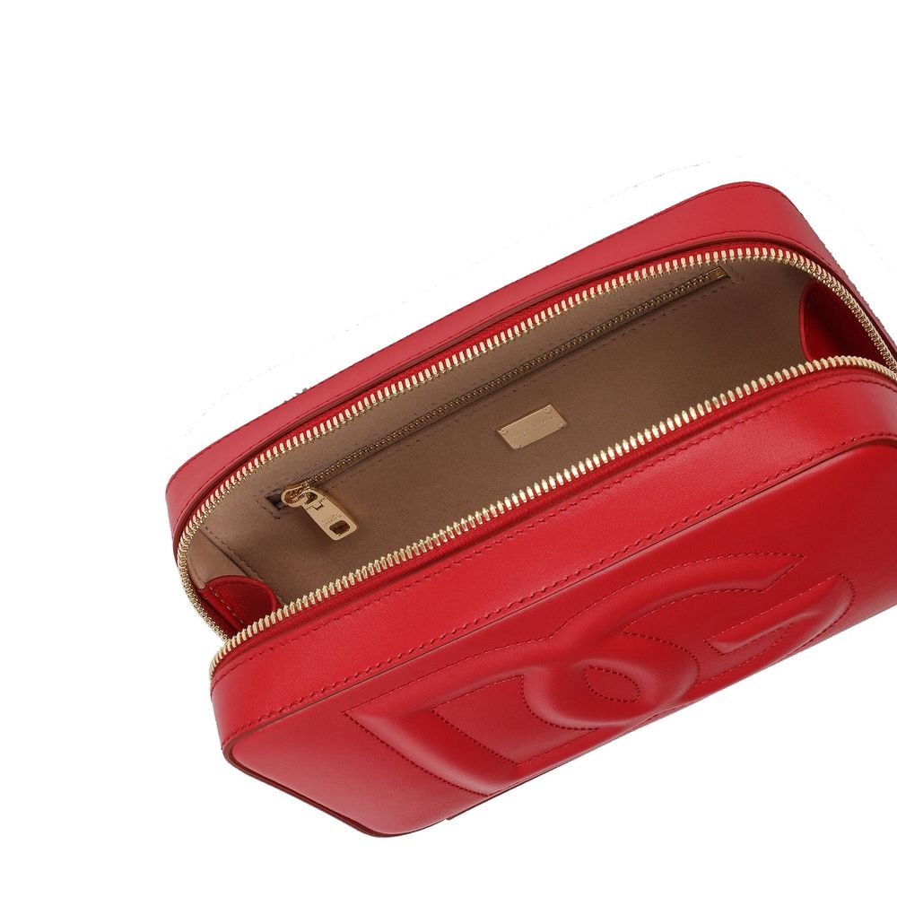 Red Calfskin Crossbody Bag