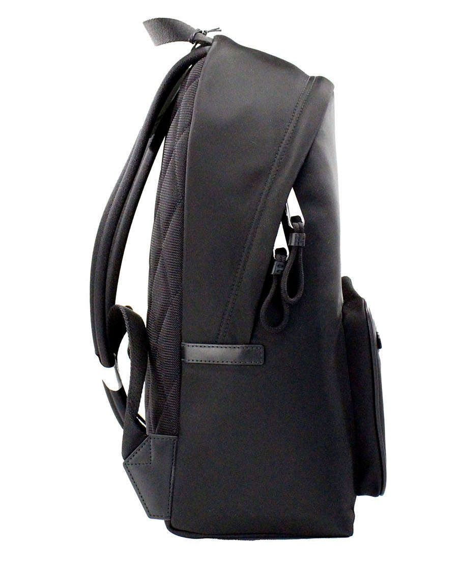 Abbeydale Branded Stamp Black Nylon Backpack Shoulder Bookbag-Burberry-LabelTerrace.com