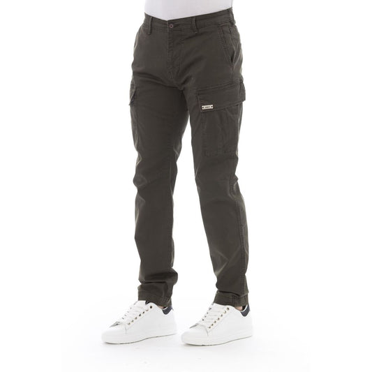 Army Cotton Men Cargo Trouser-Baldinini Trend-LabelTerrace.com