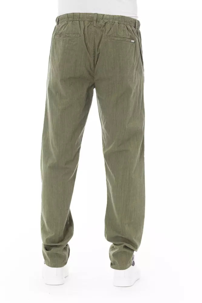 Army Cotton Men Chino Trousers-Baldinini Trend-LabelTerrace.com