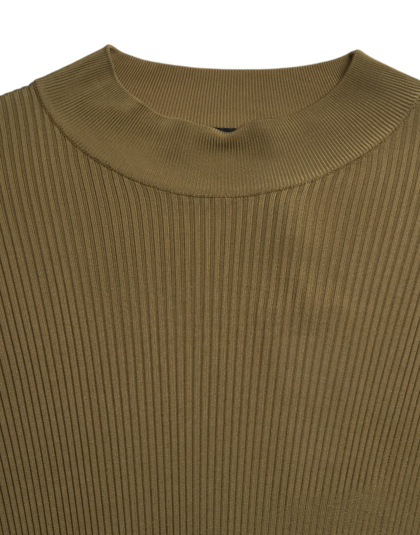 Army Green Viscose Crewneck Pullover Sweater-Dolce & Gabbana-LabelTerrace.com