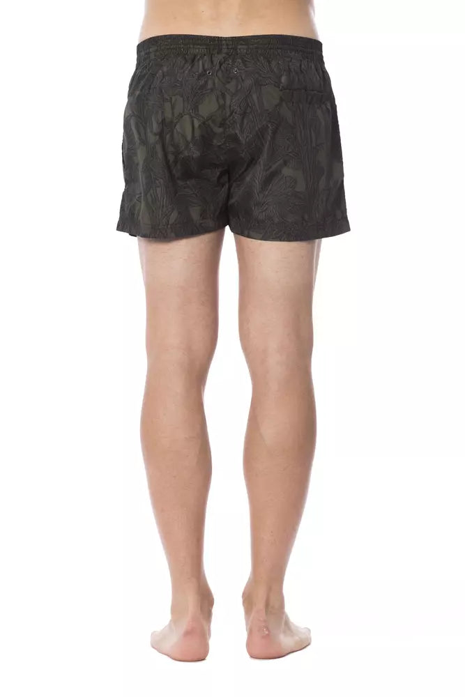 Army Polyester Men Swim Trunk-Roberto Cavalli Sport-LabelTerrace.com