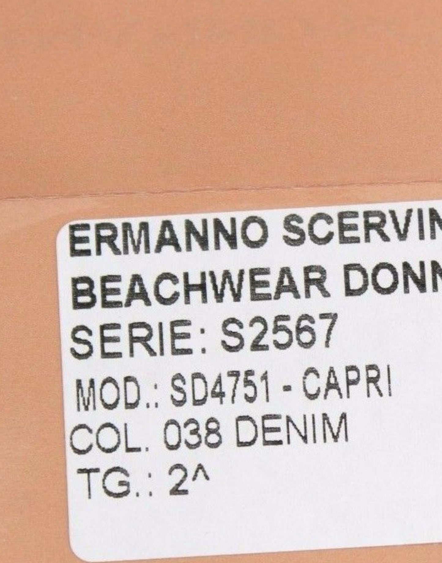Beachwear Blue Jeans Capri Pants Cropped-Ermanno Scervino-LabelTerrace.com