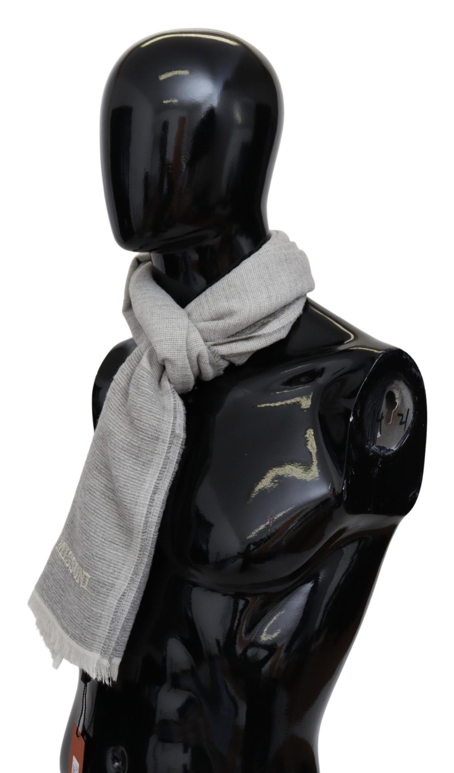 Beige 100% Wool Unisex Neck Wrap Scarf-Missoni-LabelTerrace.com