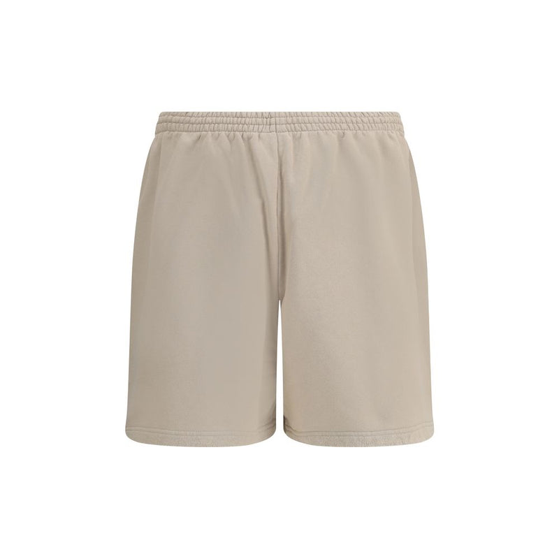 Beige Cotton Bermuda Shorts