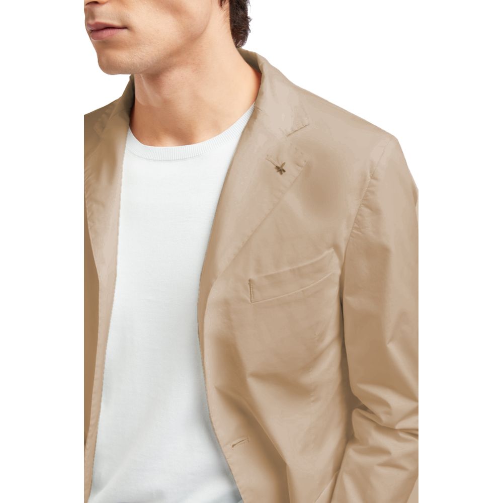 Beige Cotton Blazer-AT.P.CO-LabelTerrace.com