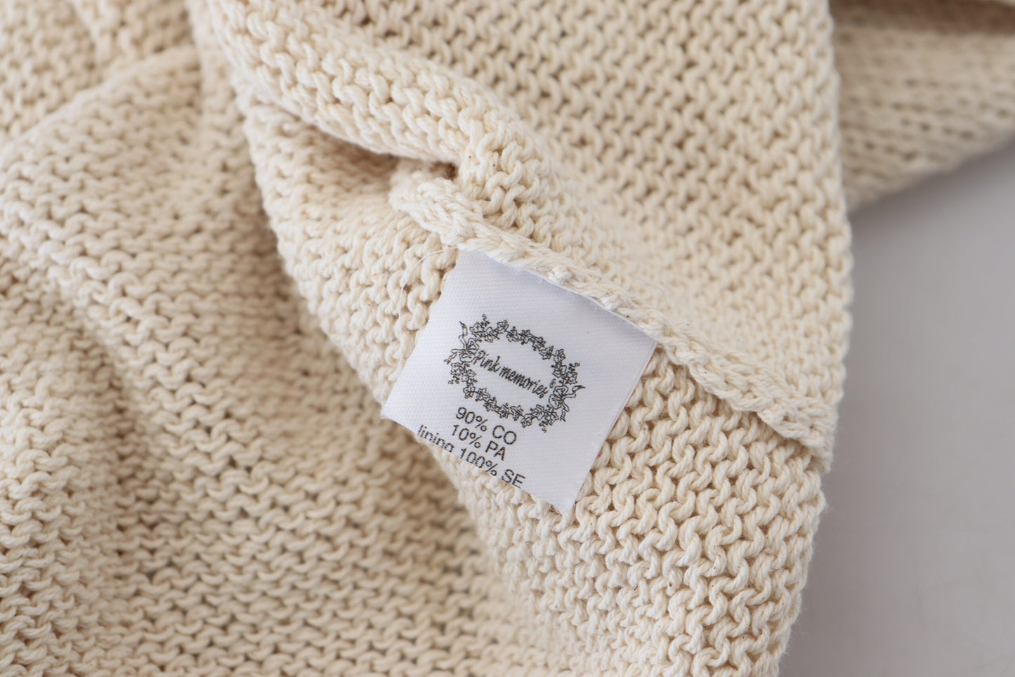 Beige Cotton Blend Sleeveless Round Neck Tank Top-PINK MEMORIES-LabelTerrace.com