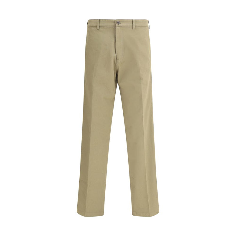 Beige Cotton Chino Pants