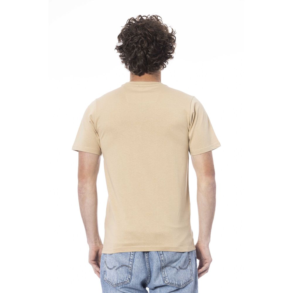 Beige Cotton Men T-Shirt-Cavalli Class-LabelTerrace.com